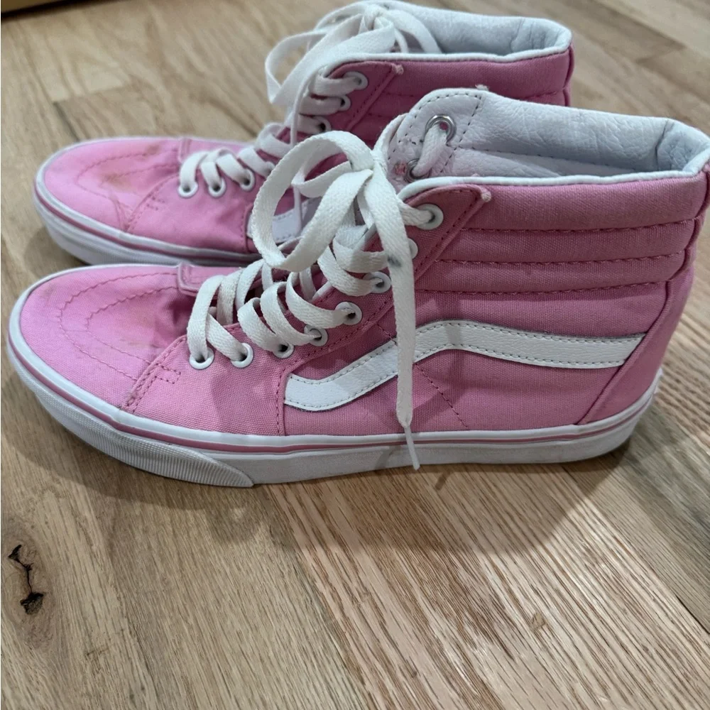 VANS Pink White‎ Prism High Top Women’s Size 8.5